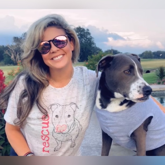 Rescue Dog Love Pitbull Foster Fail T Shirt Sand Beige Bella Canvas 💗 - Picture 5 of 6